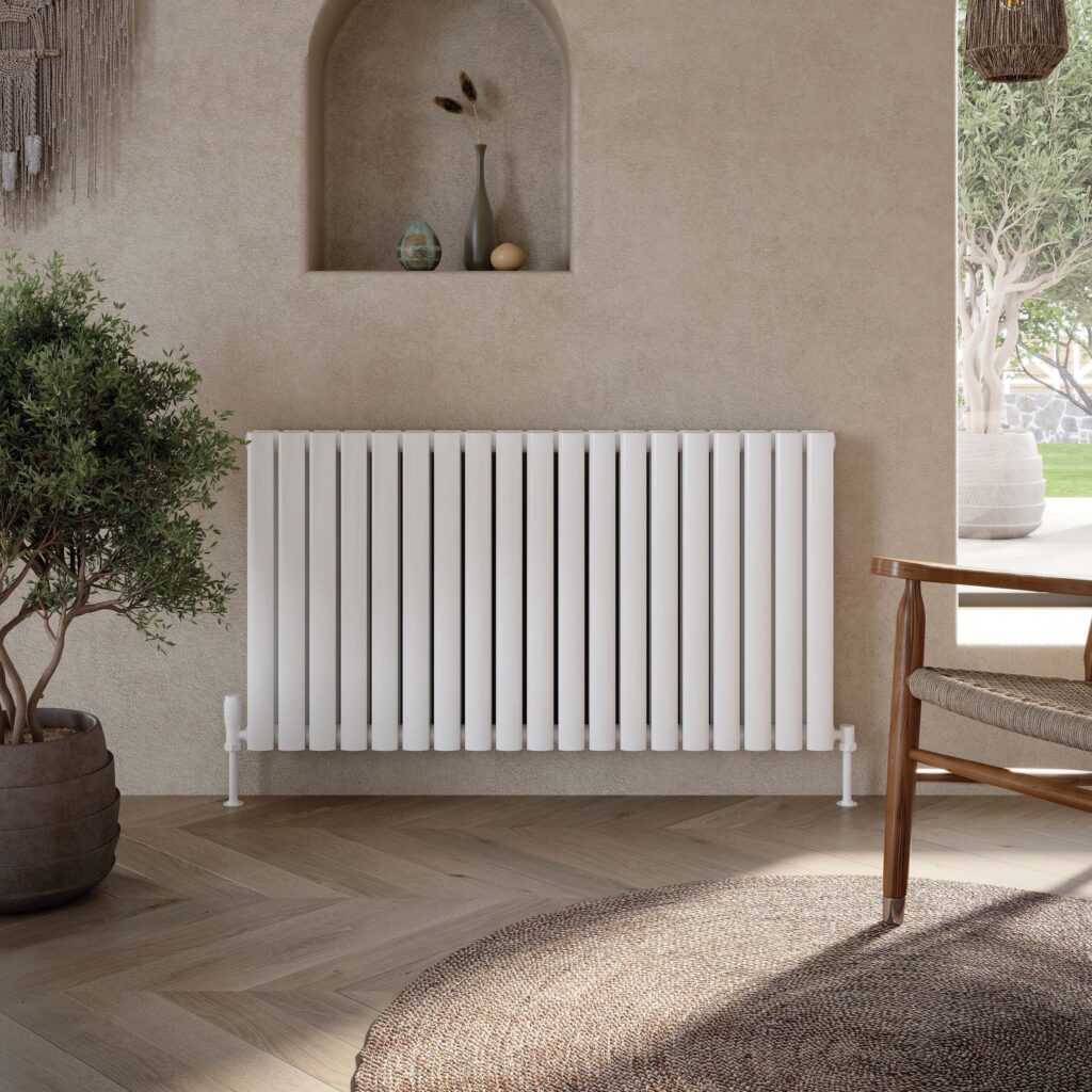 Astro 767X600 Horizontal White Double Towel Rail