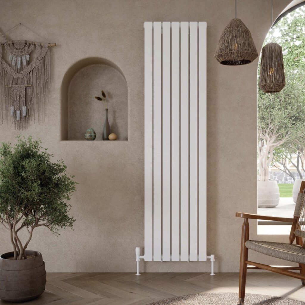 Baron 408X1800 Vertical White Towel Rail
