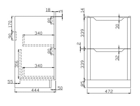 Serena 500 Floor Standing Vanity Unit