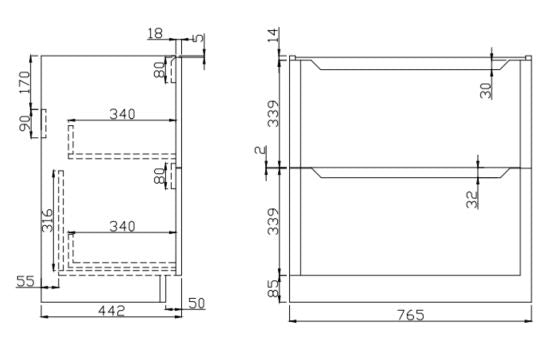 Serena 800 Floor Standing Vanity Unit