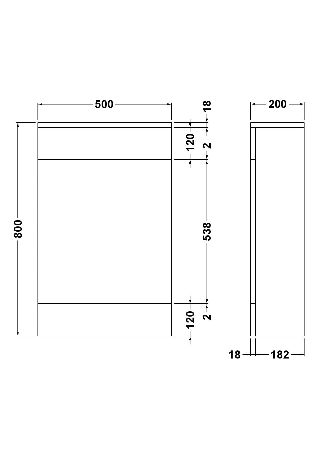 DEN 500mm WC Unit