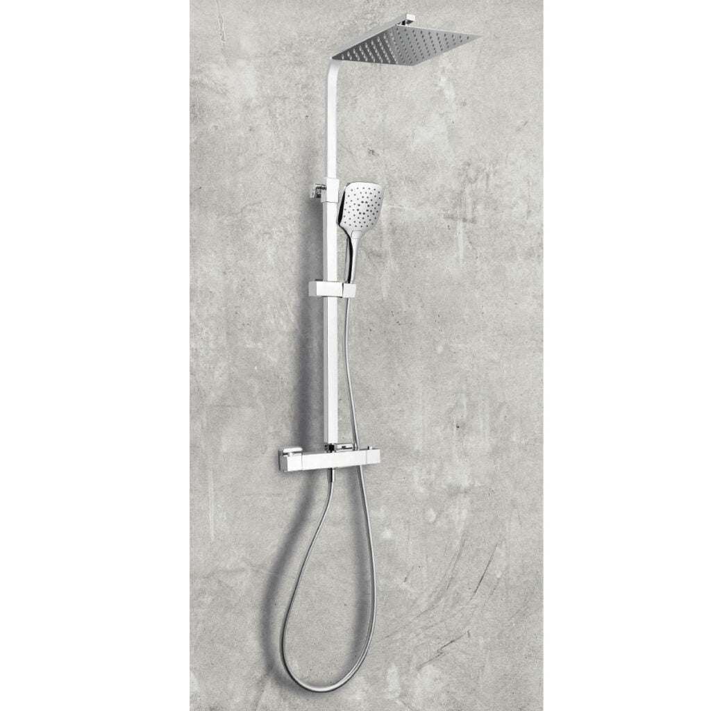 Hilton chrome Square mixer shower