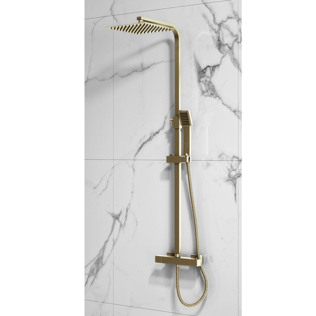 Hilton brass Square Mixer Shower