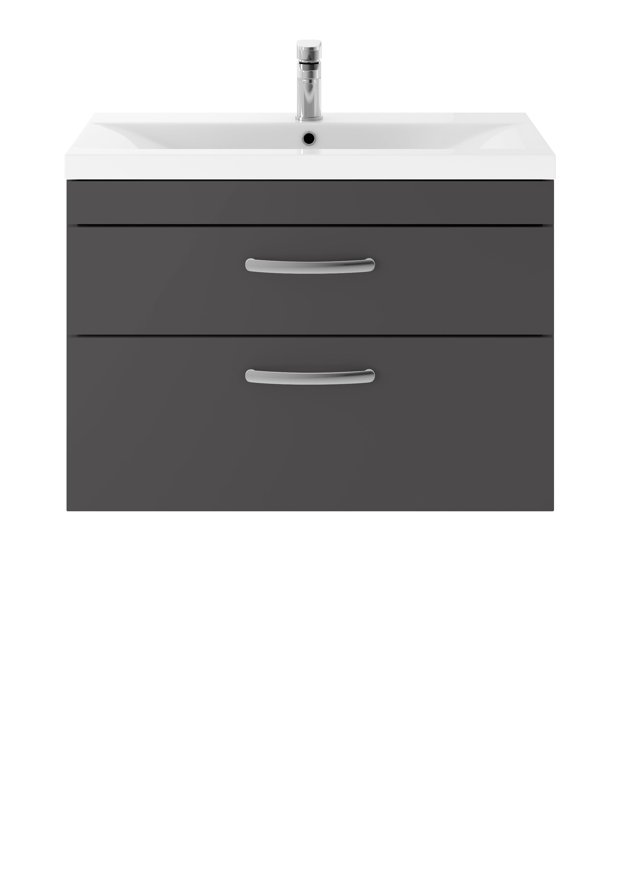 Reina 800mm Wall Hung 2-Drawer Vanity