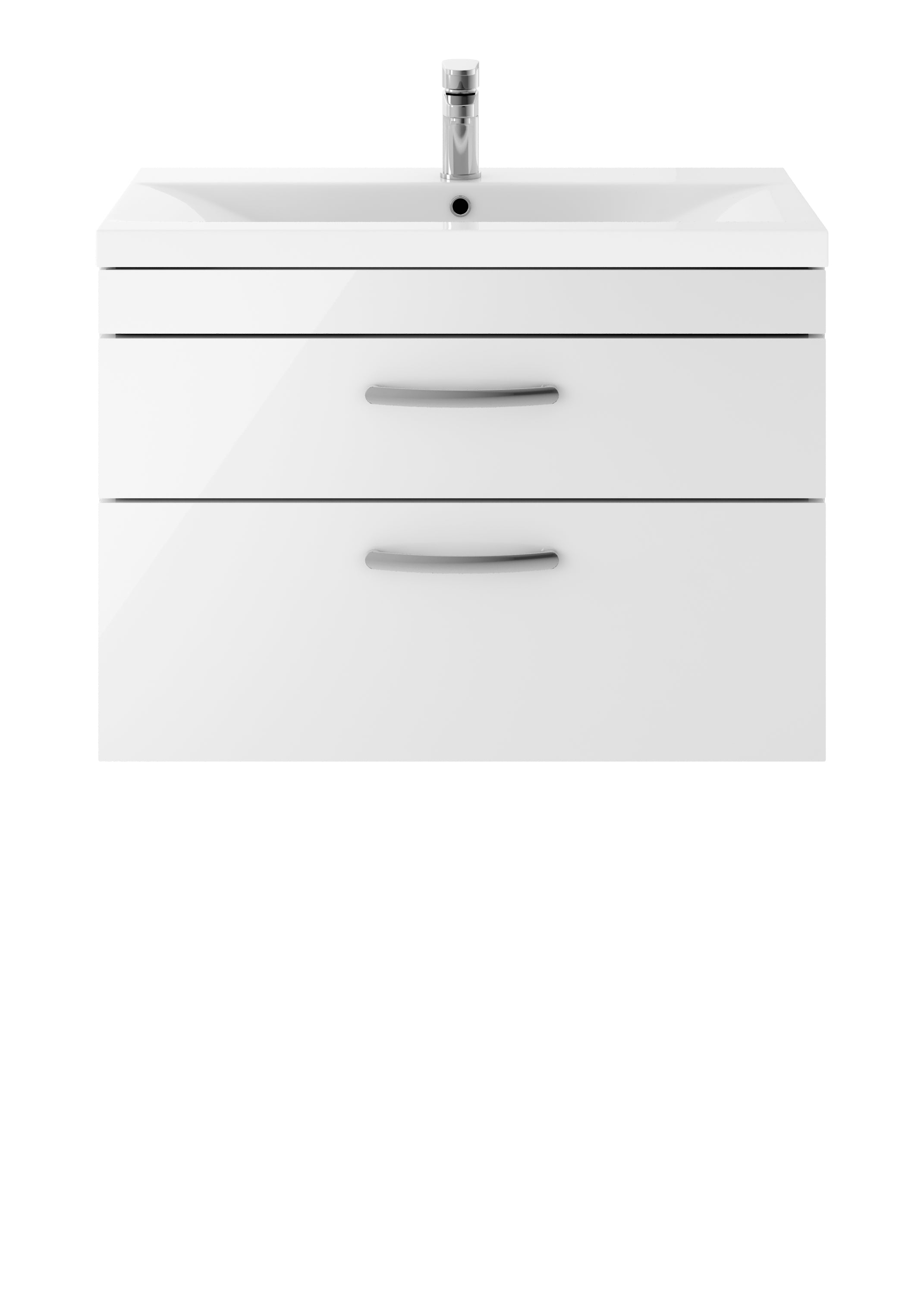 Reina 800mm Wall Hung 2-Drawer Vanity