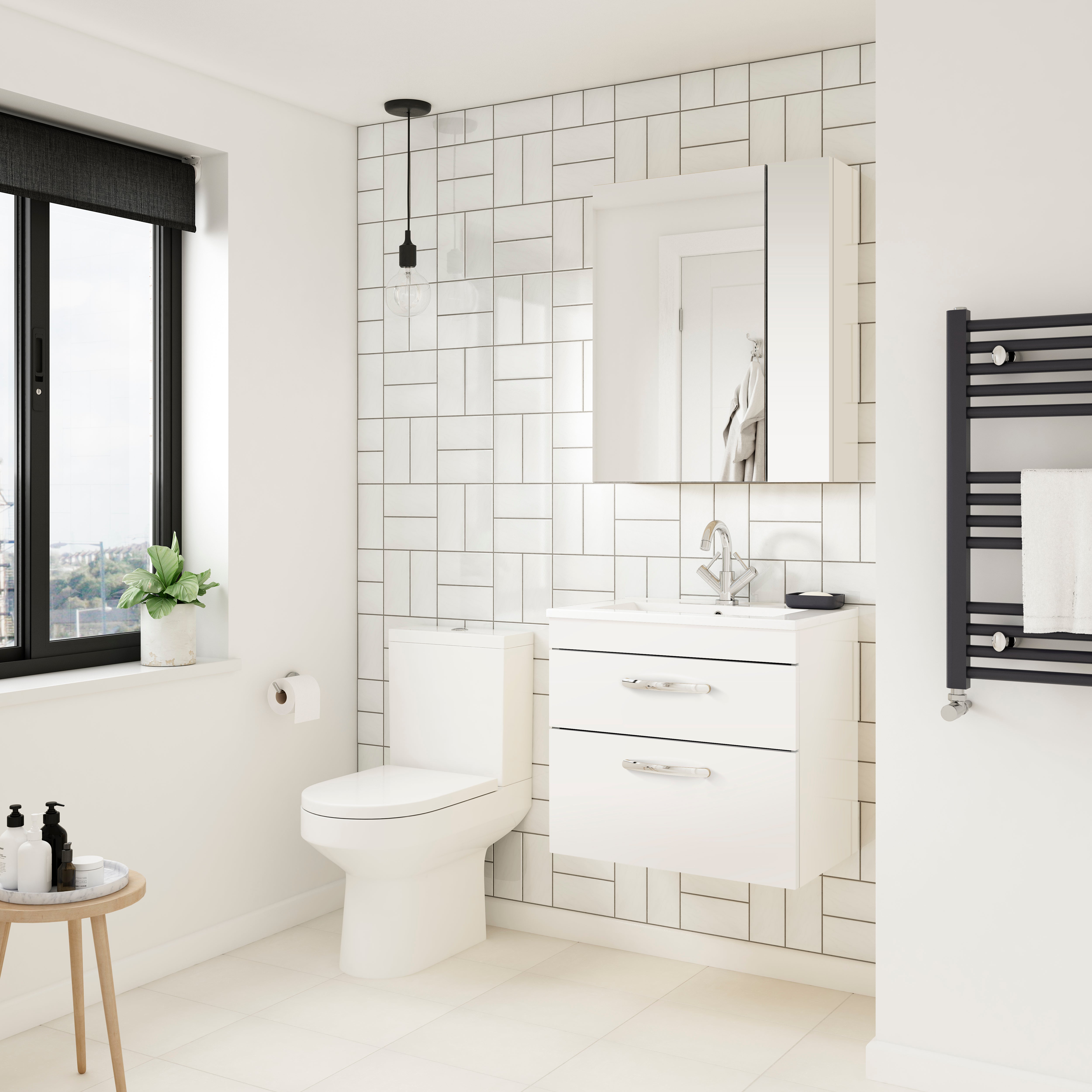 Reina 800mm Wall Hung 2-Drawer Vanity