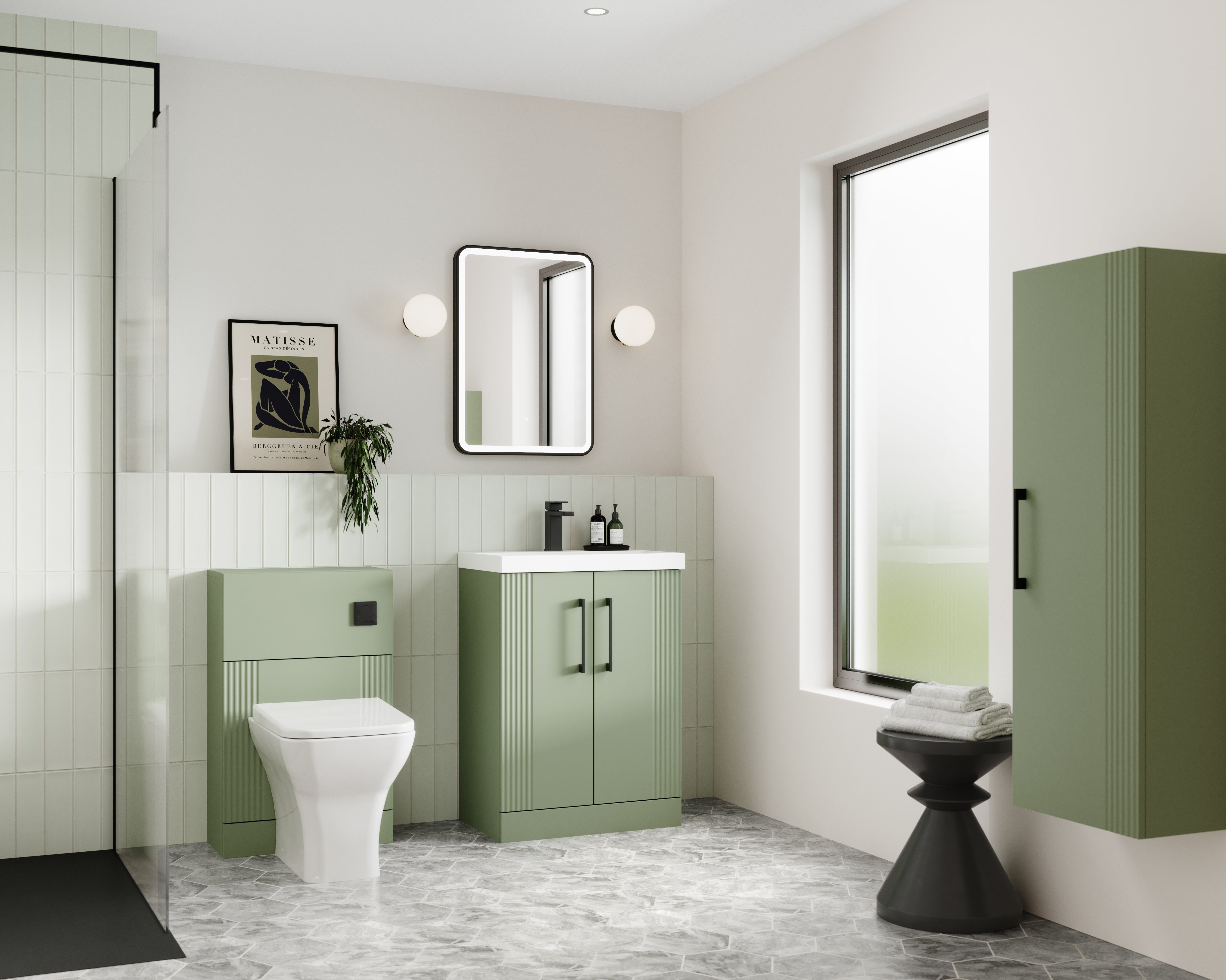 Eco 400mm Wall Hung Tall Unit 1-Door
