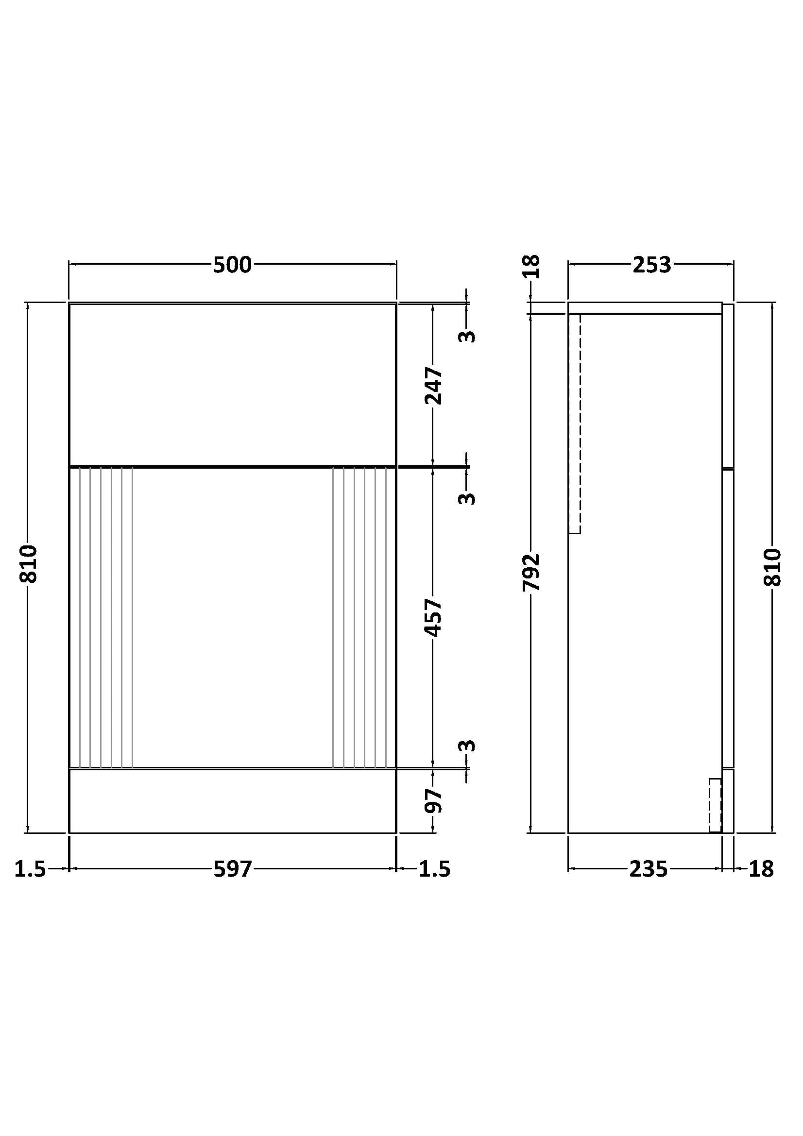 Eco 400mm Wall Hung Tall Unit 1-Door