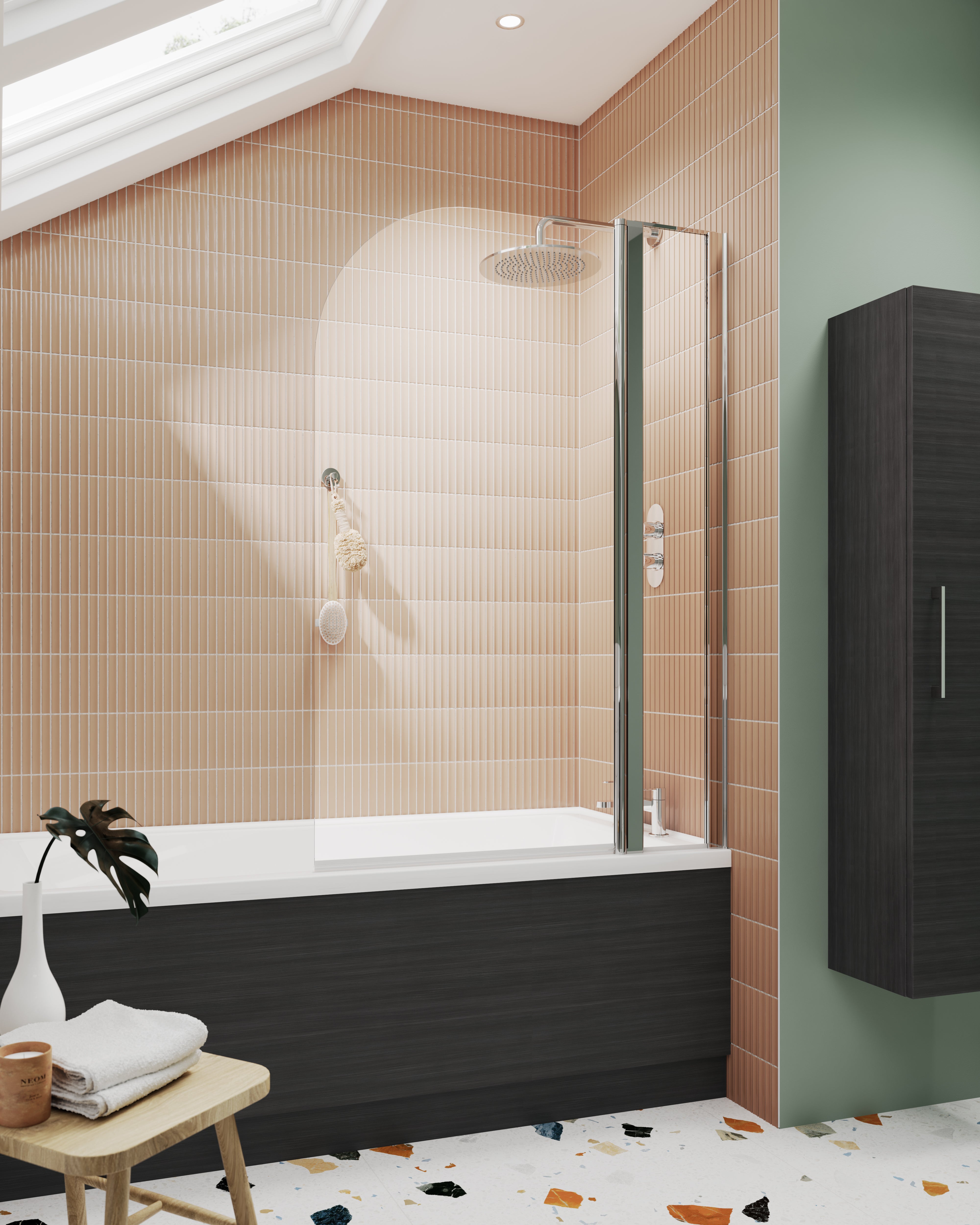 Round Bath Screen With Fixed Pane