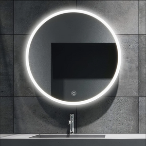 Arko Bathroom Mirror with LED Lights 600x600mm - Wall Mounted Vanity Large Round Mirror - Illuminated LED mirror