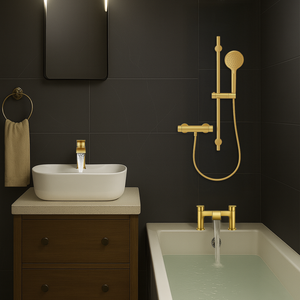 ARKO Capri Bath Filler & Hand Shower Set – Brass