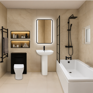 Arko Vista Complete Bathroom Suite -  Black