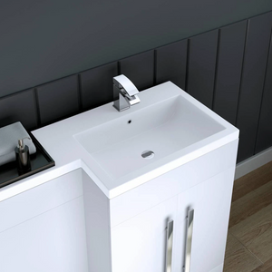 Arko Tana 1100mm Bathroom Vanity Unit Set Basin Sink Toilet WC Right Hand Furniture Storage - White
