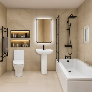 Arko Vista Complete Bathroom Suite -  Black