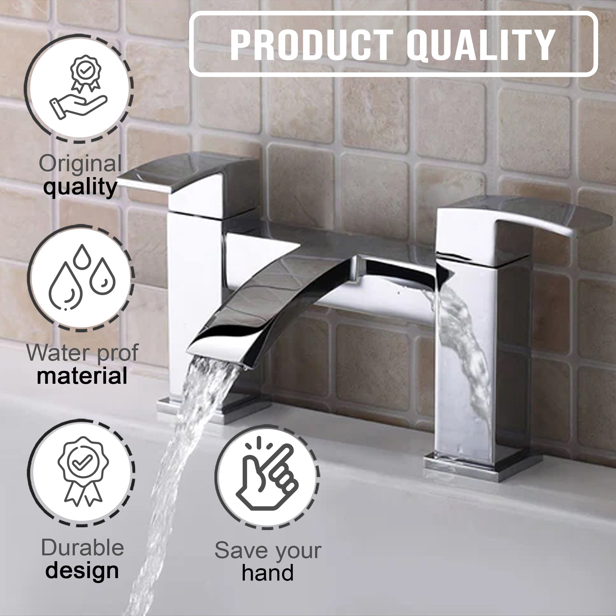 Vista Bath Filler – Chrome