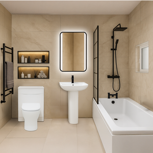 Arko Vista Complete Bathroom Suite -  Black