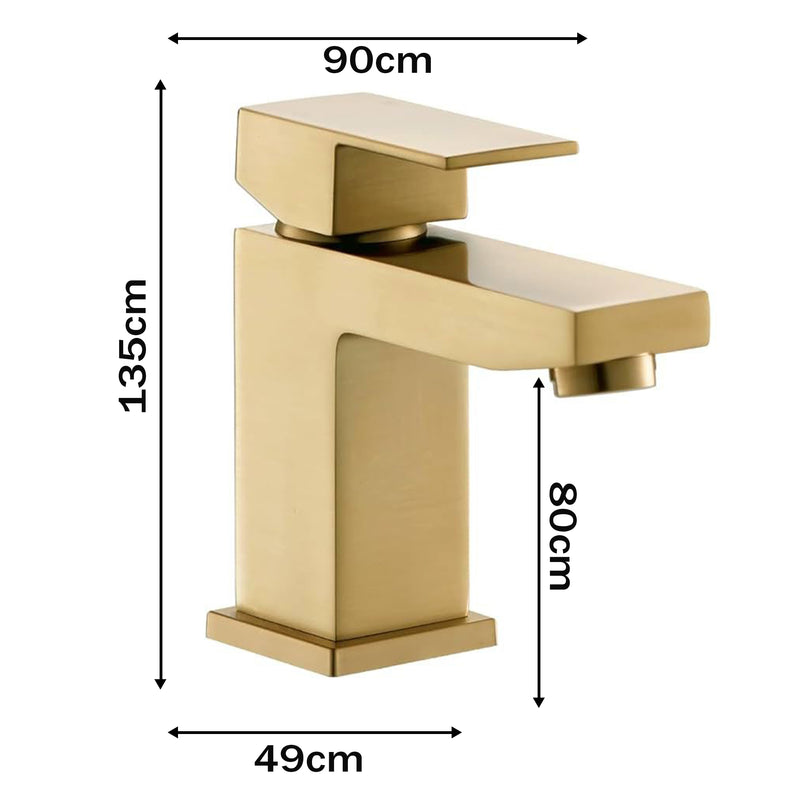 Verda Basin Mixer Tap Brushed Brass