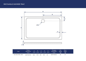 1100X800 Shower Tray
