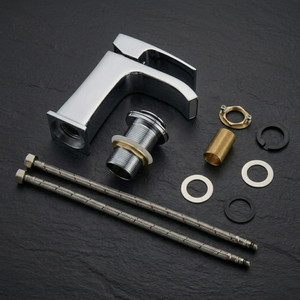 Vista Chrome Square Basin Mixer Tap
