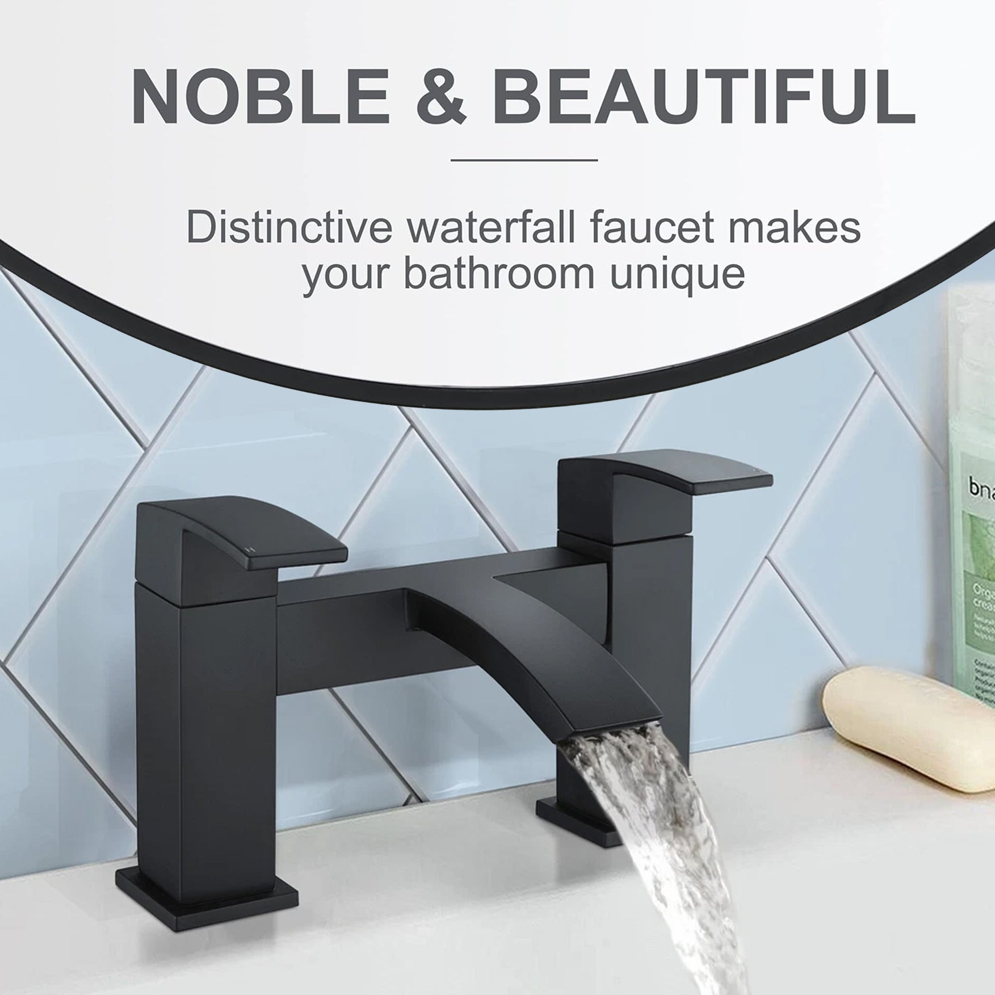 Vista Bath Filler Matte Black