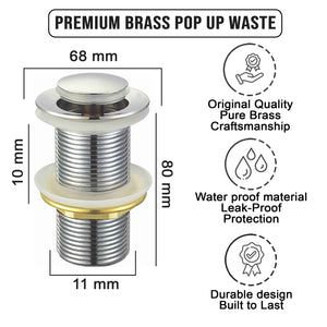 Vista Chrome Square Basin Mixer Tap