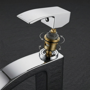 Vista Chrome Square Basin Mixer Tap