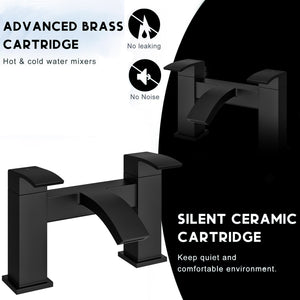 Vista Bath Filler Matte Black