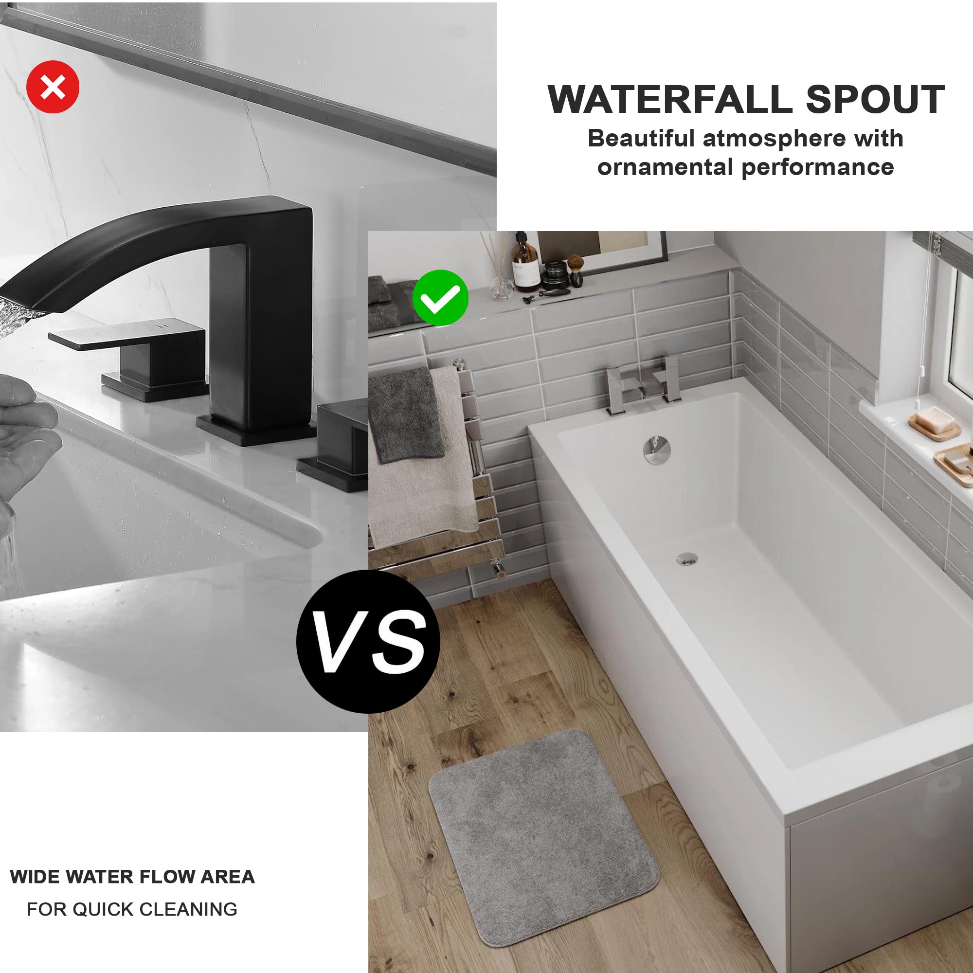 Vista Bath Filler – Chrome