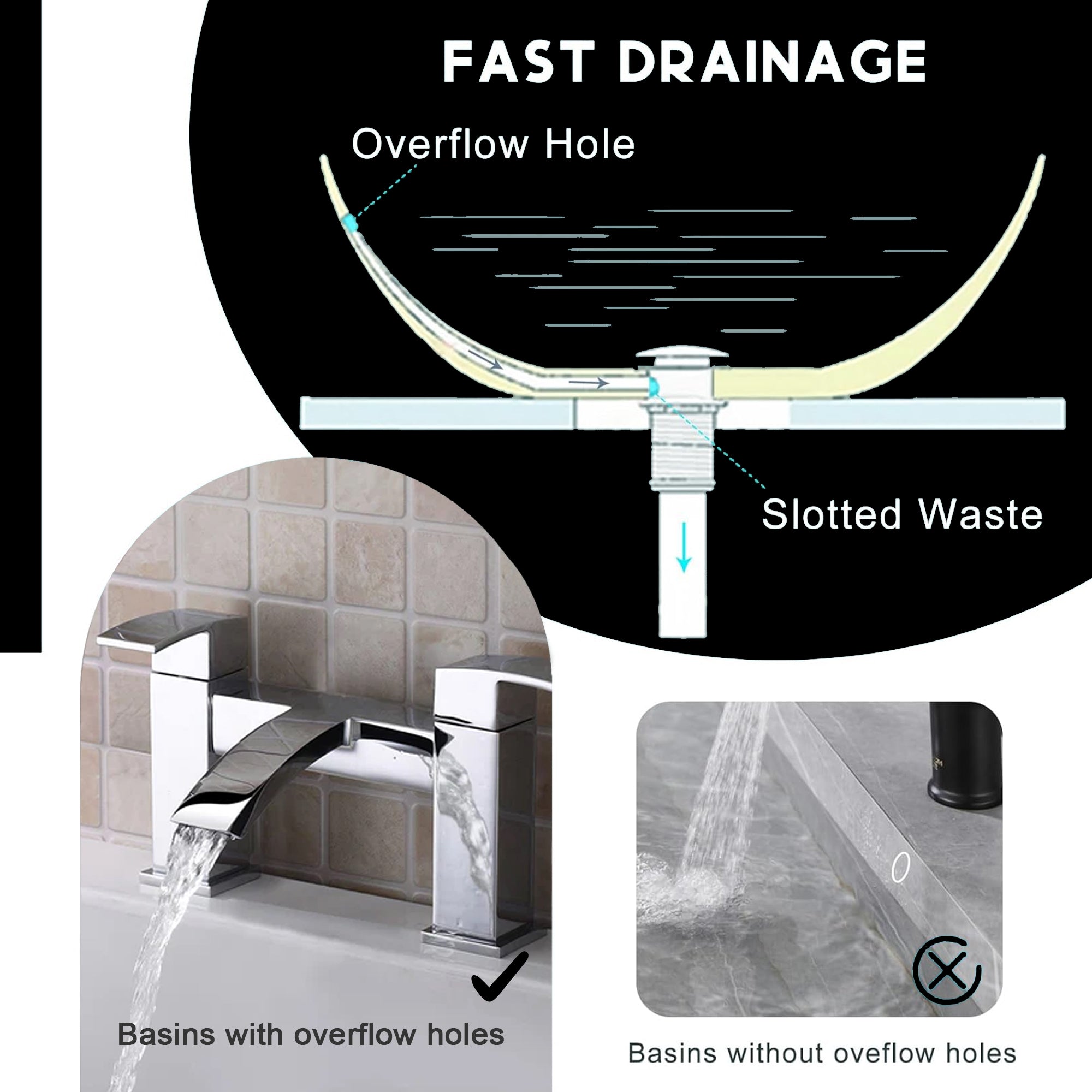 Vista Bath Filler – Chrome