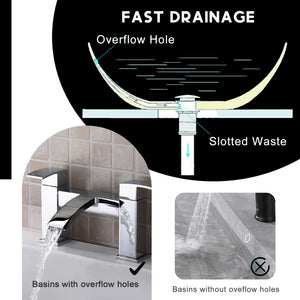 Vista Bath Filler – Chrome