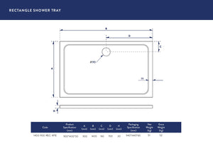1400X900 Shower Tray