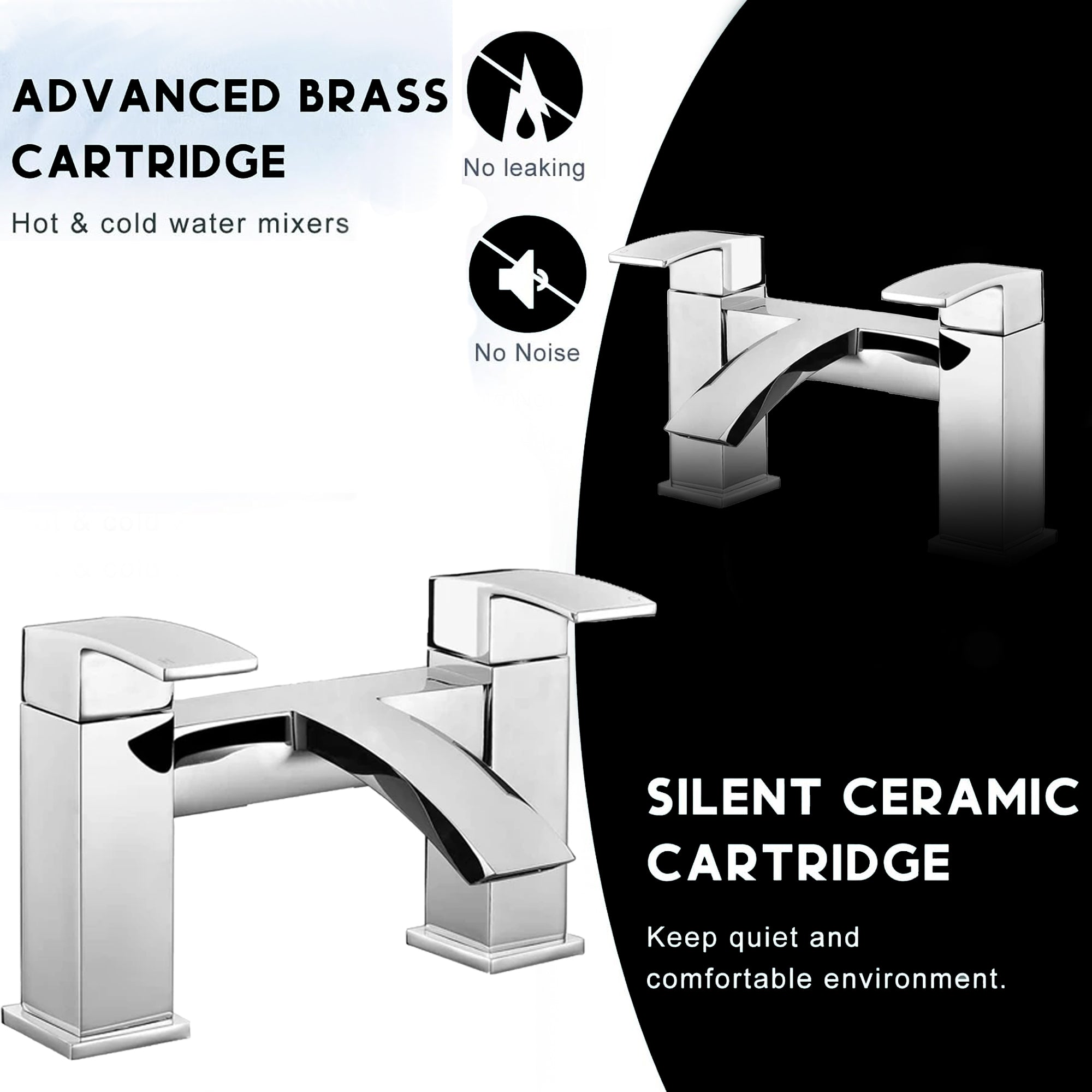 Vista Bath Filler – Chrome