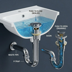 Vista Chrome Square Basin Mixer Tap