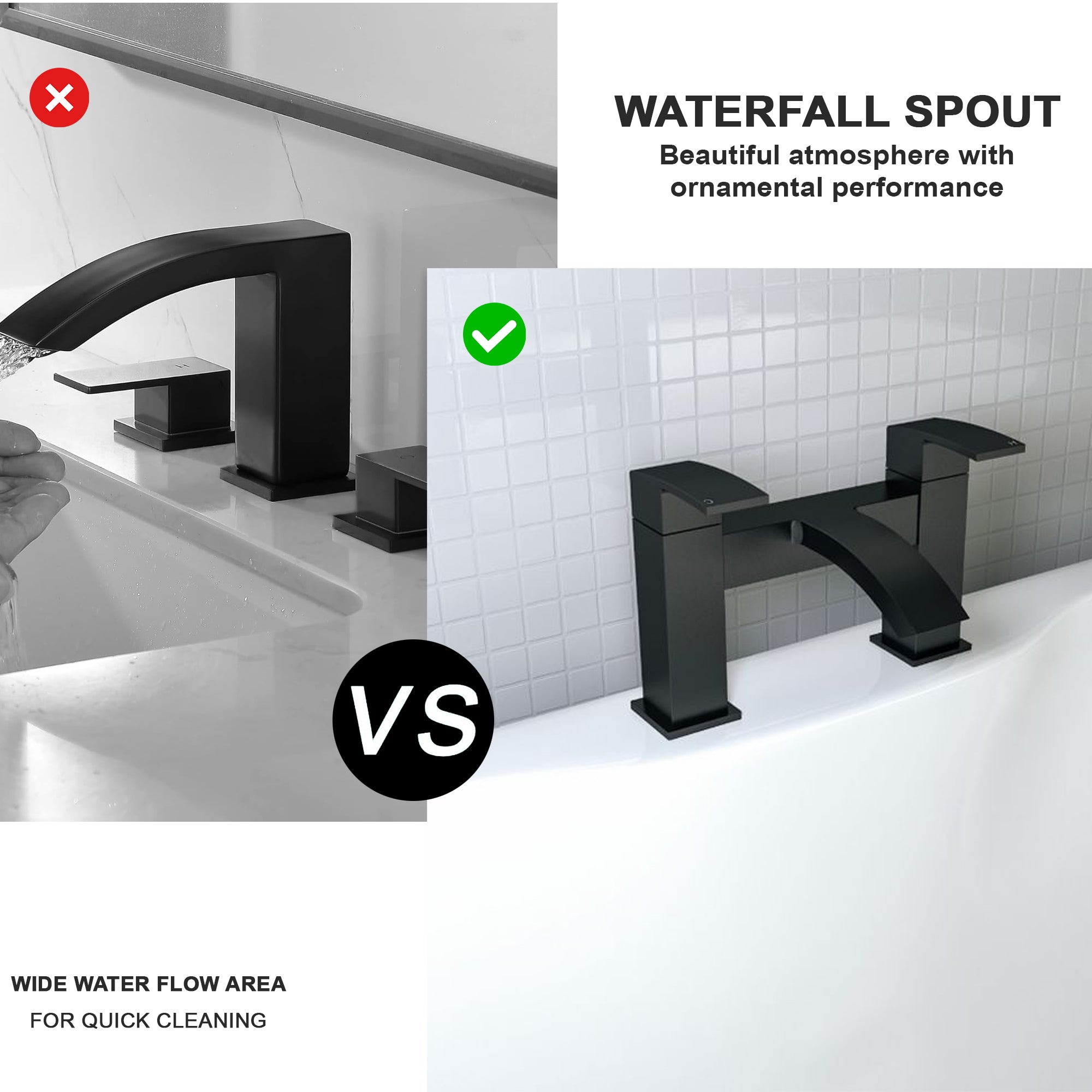 Vista Bath Filler Matte Black