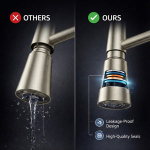Arko TIRARE Pull Out Spray Kitchen Tap - Brushed Nickel