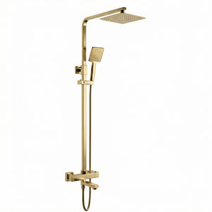Arko Modern Square Thermostatic Shower  with Filler – Brass
