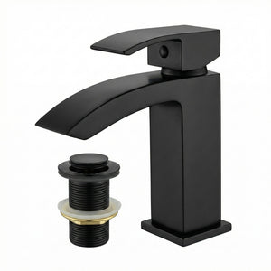 Vista Black Square Basin Mixer Tap Black