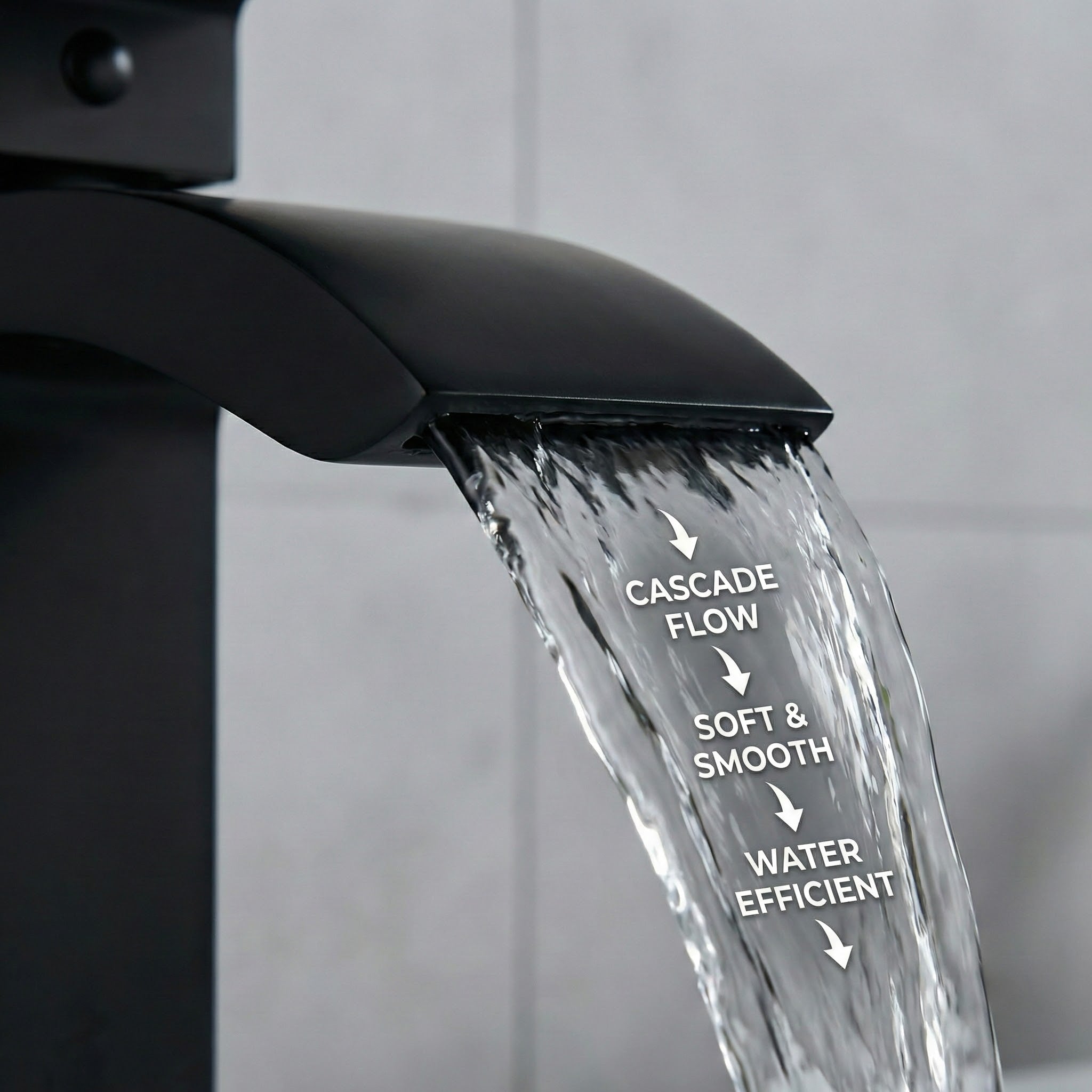 Vista Black Square Basin Mixer Tap Black