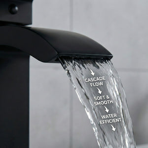 Vista Black Square Basin Mixer Tap Black