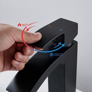 Vista Black Square Basin Mixer Tap Black