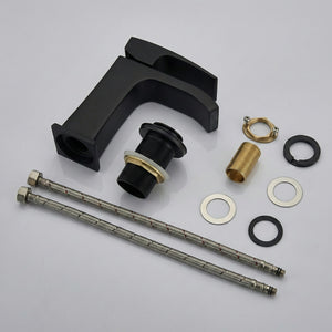 Vista Black Square Basin Mixer Tap Black