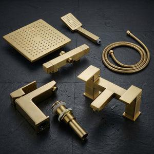 ARKO Verda Bath Filler & Mixer Shower Set – Brass