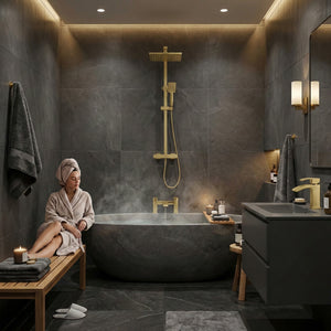ARKO Vista Bath Filler & Mixer Shower Set – Brass