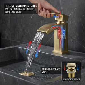 Arko Bathroom Vista Mixer Shower & Basin Mixer Tap Sets with Bath Shower Waste – Brass
