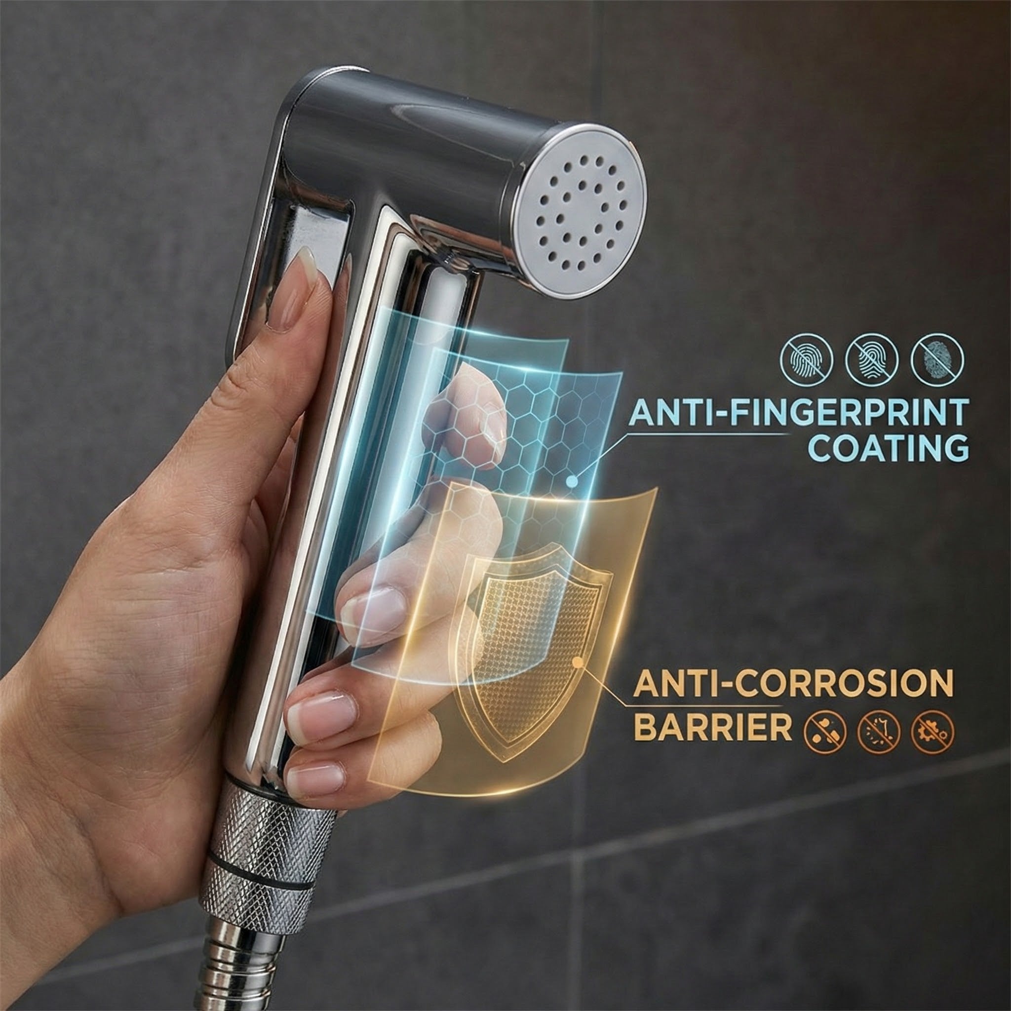 Arko Thermostatic Douche Bidet Shower Kit - Chrome