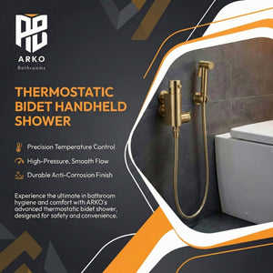 Arko Thermostatic Douche Bidet Shower Kit - Brass