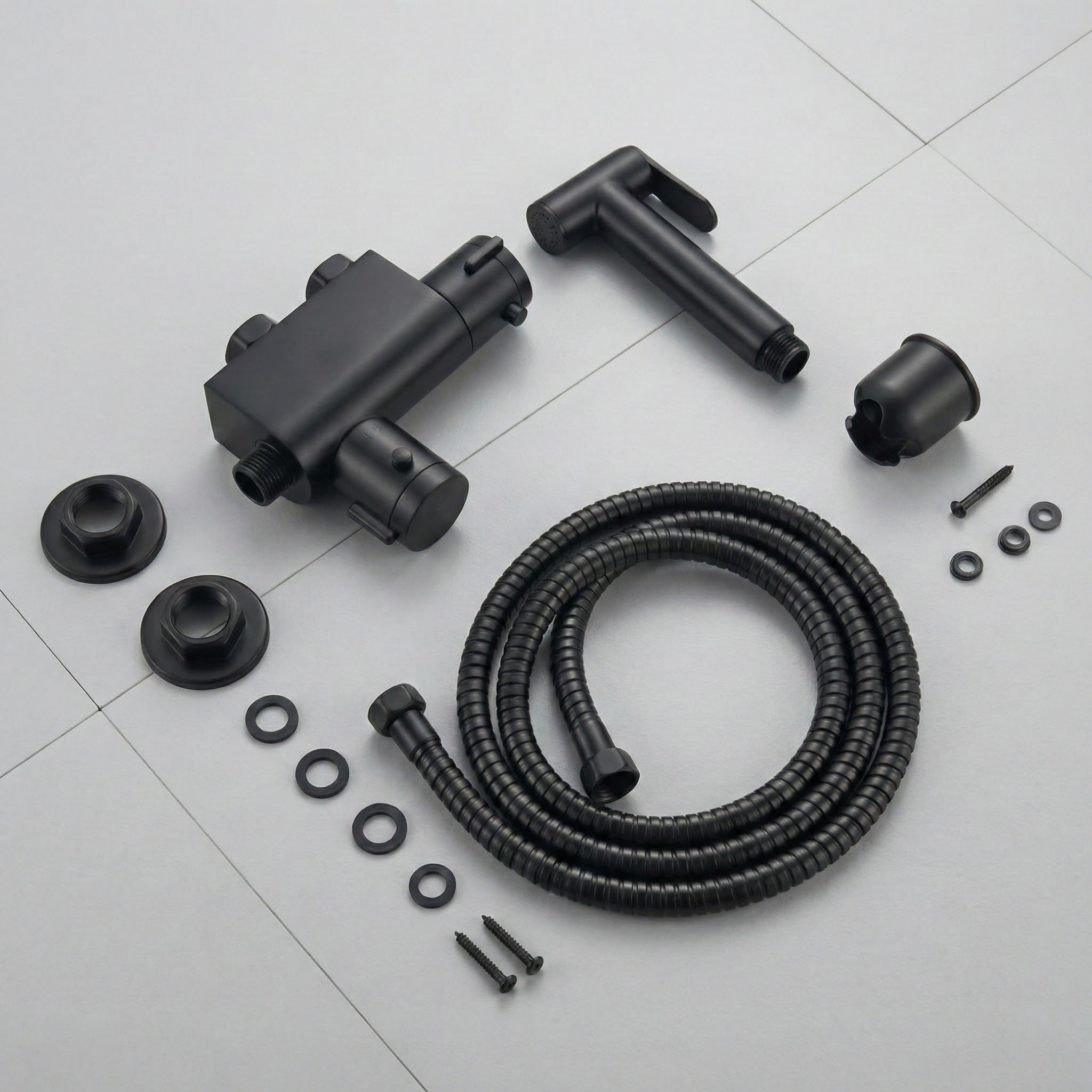 Arko Thermostatic Douche Bidet Shower Kit - Black