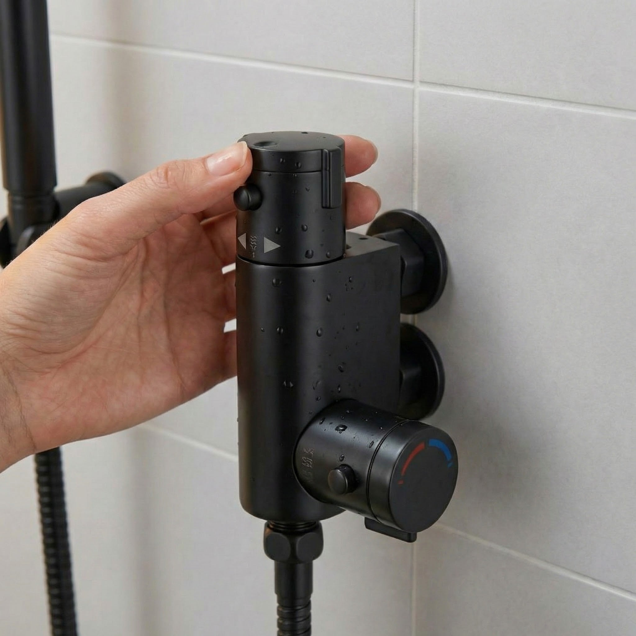 Arko Thermostatic Douche Bidet Shower Kit - Black