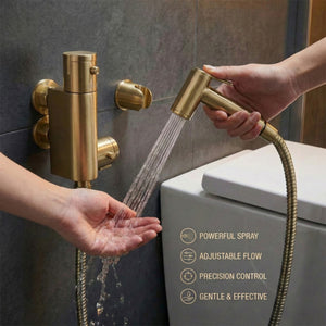 Arko Thermostatic Douche Bidet Shower Kit - Brass