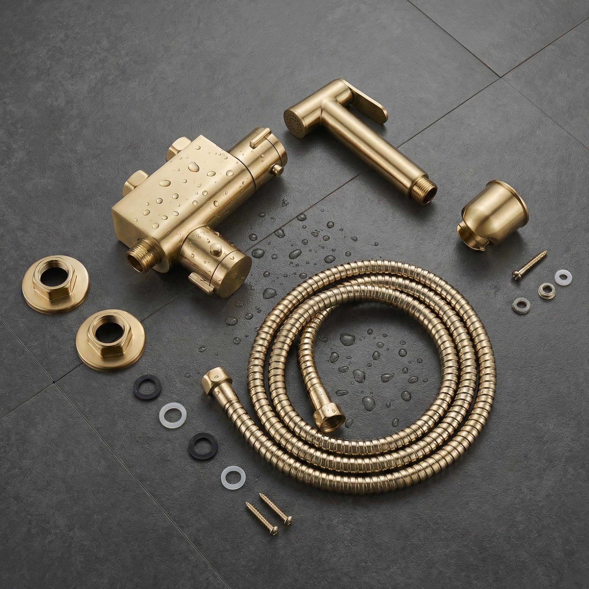 Arko Thermostatic Douche Bidet Shower Kit - Brass